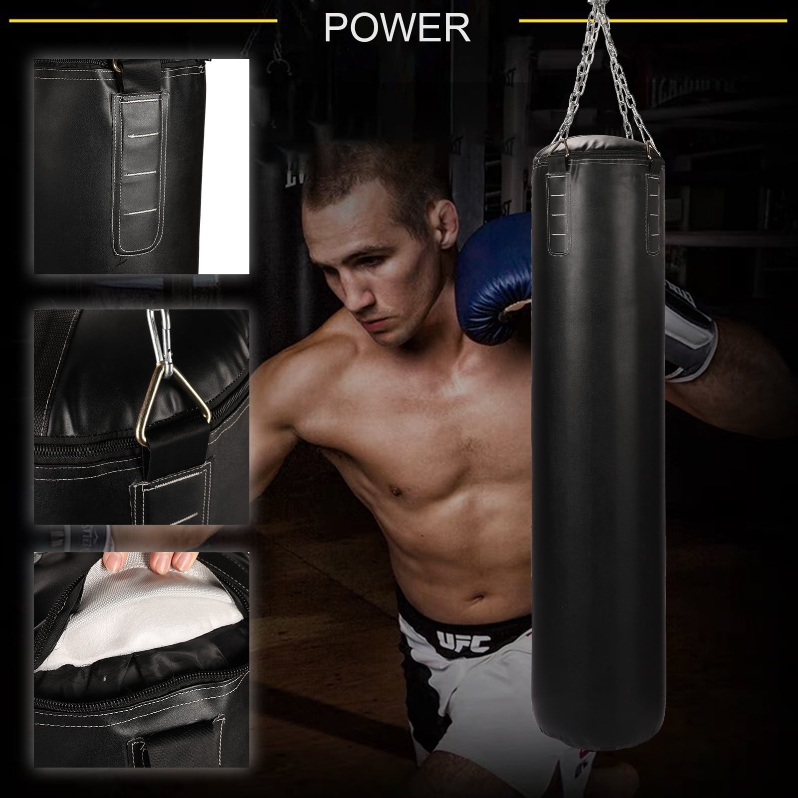 Punching Bag NOT FILLED Hanging Boxing Heavy Duty Bag Kickboxing Heavy MMA  Training Boxing Gloves Hanging Chain Muay Thai Martial Arts (Bag Empty)  (Color : 80CM/31IN) : : Sports & Outdoors