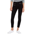 thumbnail image 1 of Vanilla Star Juniors’ Moto-Zip High-Rise Skinny Jeans (Black), 1 of 4
