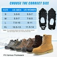 thumbnail image 6 of Ice Cleats Snow Traction Cleats Crampons for Walking on Snow and Ice 24 Studs Overshoe Rubber Anti Crampons -on Stretch Footwear, 6 of 7