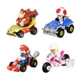 thumbnail image 2 of Vehículo de Juguete Hot Wheels Paquete de 4 con Princesa Peach, Mario, Toad y Donkey Kong, 2 of 4