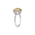 thumbnail image 2 of Citrine and Diamond 4.10 Carat (Ctw) Halo Ring in Sterling Silver, 2 of 4