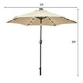 thumbnail image 4 of Resenkos 9 Feet Solar LED Lighted Patio Market Umbrella Tilt Adjustment Crank Lift-Beige, Patio Offset Umbrella with Easy Tilt Adjustment, Outdoor Hanging Umbrella, Sunshade Umbrella Canopy, 4 of 7