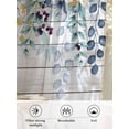 thumbnail image 6 of Sheer Curtains 54 Inch Length 2 Panels Set for Kitchen, Blue Eucalyptus Leaves Semi Sheer Curtains for Windows, Summer Botanical Wooden Weeping Voile Window Treatments Rod Pocket Curtain, 6 of 7