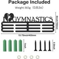 thumbnail image 2 of Gymnastics Medal Holder Exercise Medals Display Wall Mounted Hooks I Love Gymnastics Medal Holder Display Wall Hanging Medal Rack Display Competition Iron Medal Holder for DIY Over 60 Medals, 2 of 6