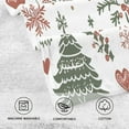 thumbnail image 5 of Yayeee 100% Cotton Hand Towels for Bathroom 16" x 28" Kitchen Towel, White Nordic Christmas House, 5 of 7