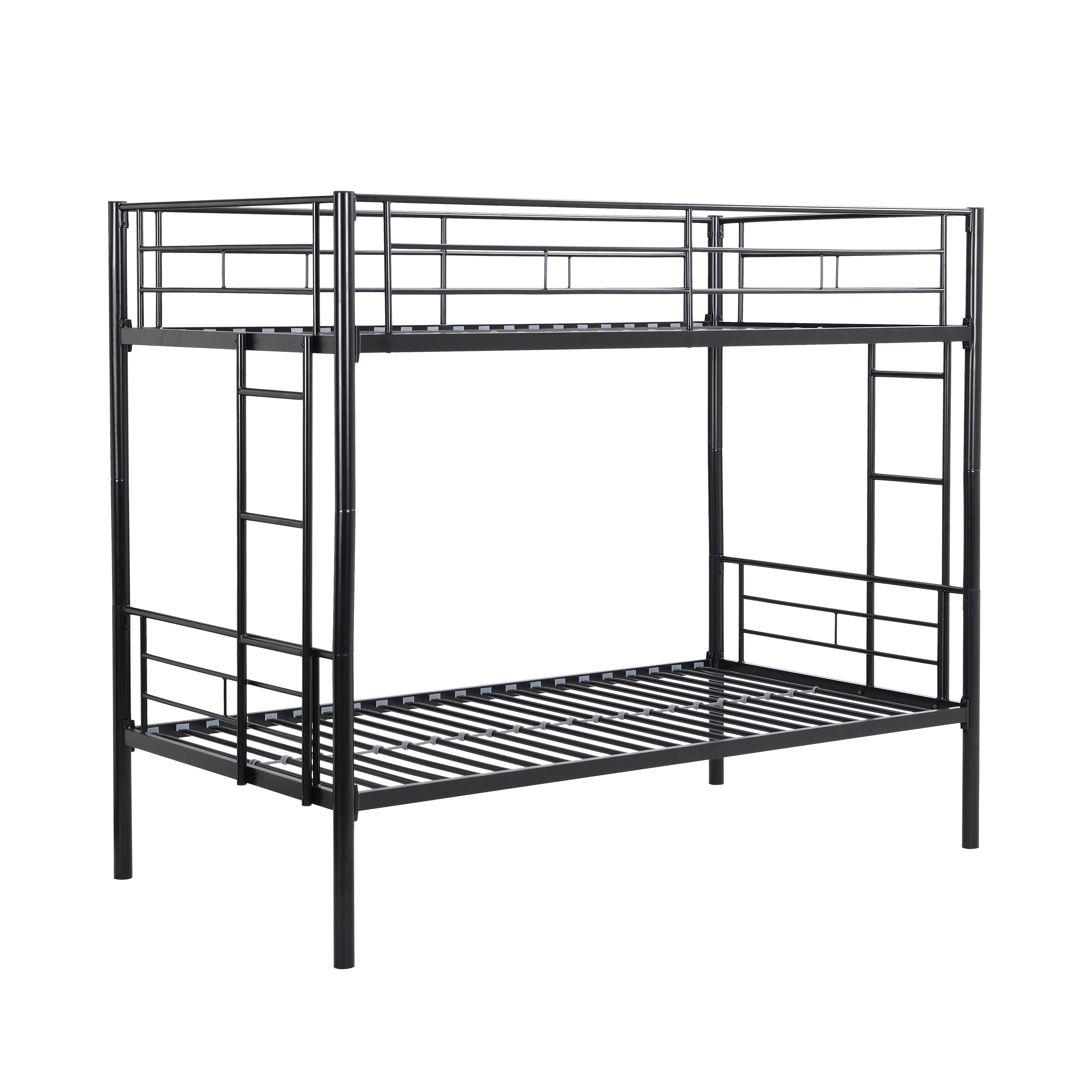 Metal Bunk Bed Black