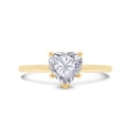 thumbnail image 3 of 1 Carat 6.5MM Heart Shape Lab Created Moissanite Diamond Solitaire Promise Ring For Women In 14K Yellow Gold Over Sterling Silver(VVS1 Clarity, 1.00 Cttw)- 10, 3 of 6