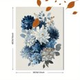 thumbnail image 3 of Toile Murale Arrangement Floral Bleu 15,75 X 11,81 Pouces, 3 of 8