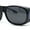 Shiny Black - Black, variant on Anti-glare Polarized 60mm Fit Over Large Plastic Round Sunglasses Matte Black