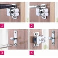 thumbnail image 5 of Cabinet Door Latches With Screws Double Roller Double Latch Stainless Steel Cupboard Locking Latch For Kitchen Cabinet Cupboard And Drawer (12 Pieces), 5 of 5