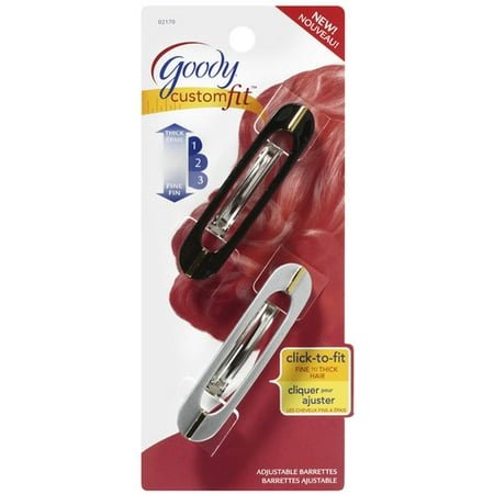 Goody Custom Fit Adjustable Barrette, 2 Pack