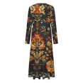 thumbnail image 2 of Dress for Women,Long Sleeve Dress for Women,Womens Fashion Casual Printed Long Sleeve Round-Neck Dress,Long Sleeve Dress,Casual Dress for Women, 2 of 5