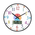 thumbnail image 1 of Reloj de pared infantil, silencioso y colorido, redondo, de 30 cm, para dormitorio o aula escolar. Estilo B, 1 of 9