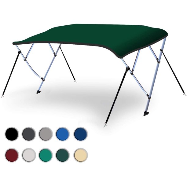 Leader Accessories 3 Bow Bimini Top Boat Cover Includes Mounting Hardwares with Aluminum Frame