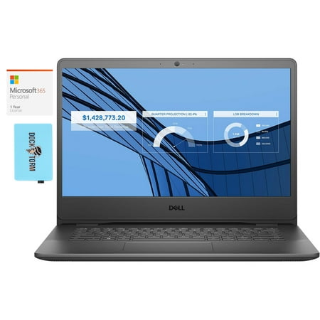 Dell Vostro 3400 Home/Business Laptop (Intel i5-1135G7 4-Core, 14.0in 60 Hz HD (1366x768), NVIDIA MX330, 8GB RAM, Win 11 Pro) with Microsoft 365 Personal , Dockztorm Hub