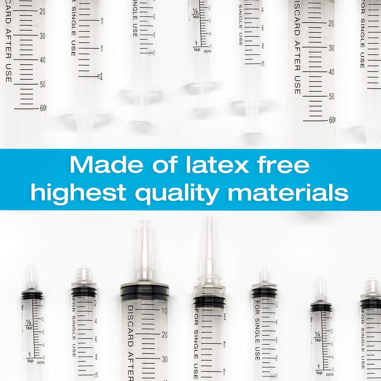 1ml Syringe Without Needle Luer Lock 100 Pack by Tilcare - Sterile Plastic Medicine Droppers for Children, Pets or Adults  Latex-Free Oral Medication Dispenser - Syringes for Glue and Epoxy
