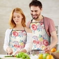thumbnail image 5 of Pioneer Flower Floral Print Pattern Apron-Garden Aprons for Women with Pockets-Cotton Linen Waterproof Kitchen Cooking Gardening Aprons Adjustable for Kitchen,Cooking,BBQ and Salon 33x27 Inch, 5 of 6