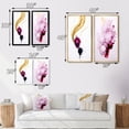 thumbnail image 4 of Designart "Ethereal Elegance Magenta Ink Clouds I" Abstract Painting Framed Wall Art Set Of 2 - Modern Gold Frame Gallery Set For Office Decor, 4 of 6