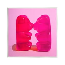 Stupell Industries Kissing Gummy Candy Bears Food & Beverage Painting Unframed Art Print Wall Art, 12 x 12