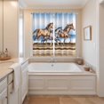 thumbnail image 3 of Curtains 84 Inches Long 2 Panels, Modern Art Horse Grommets Window Treatment Curtain, Vintage Western Animals Watercolor Thermal Curtains Drapes for Living Room/Bathroom, 3 of 9