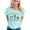 Mint Green, variant on Essentials Womens Tees Tops Basic Shirts Casual Letter Print Crew Neck Short Sleeve Multiple Colors Dressy Clothes Mint Green S