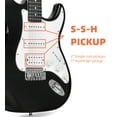 thumbnail image 7 of ADM Electric Guitar Solid-Wood Body 39" Beginner Guitar Kit with Amplifier, Bag, Strap, String, Tuner, Cable, Picks and Free Lesson, Black, 7 of 7