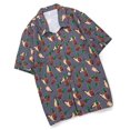 thumbnail image 3 of Camisa hawaiana de manga corta con cuello vuelto y tela de secado rápido para hombre, con estampado de piña, ideal para la playa, 3 of 5