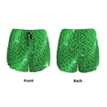 thumbnail image 3 of Uemuo Shiny round green sequins Pattern Women's Athletic Shorts High Waisted Running Shorts with Liner Pockets Gym Elastic Workout Shorts-XX-Large, 3 of 7