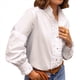 thumbnail image 2 of Blusas con Volantes para Mujer, Blusa con Cuello en V y Volantes, Camisa de Larga con Volantes, Camisas Cómodas de Larga de Talla Grande. M, 2 of 10