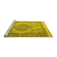 thumbnail image 2 of Ahgly Company Machine Washable Indoor Round Persian Yellow Traditional Area Rugs, 4' Round, 2 of 4