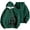 Dark Green, variant on NinXxx Women's Winter Lined Hoodie Streetwear Sweatshirt Cold Weather Grey L