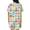 thumbnail image 3 of Naloa Cute French Bulldog Women's Short-Sleeved Pajama Set, Loungewear, Summer pajamas, Breathable Cozy - X-Large, 3 of 9