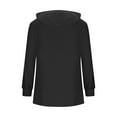 thumbnail image 7 of BXINGOHAI Women's V Neck Hoodies Long Sleeve Sweatshirt Drawstring Pullover Tops with Pocket Black,M, 7 of 7