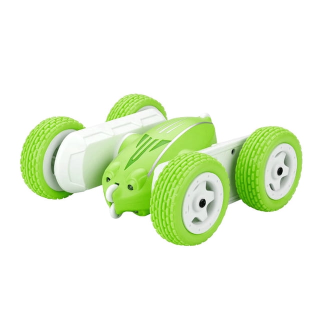 SIYTUAU Kids Rollover Stunt Remote Control Car With Double Sided Driving Off Road Rechargeable Racing Green Color Plastic Material Play Vehicle Educational Gift Green