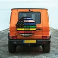 thumbnail image 6 of Balery Thin Green Line With USA Flag Pattern Tire Covers - Tough Tire Wheel Protector for Truck, SUV, Trailer, Camper, RV-17 inch, 6 of 6