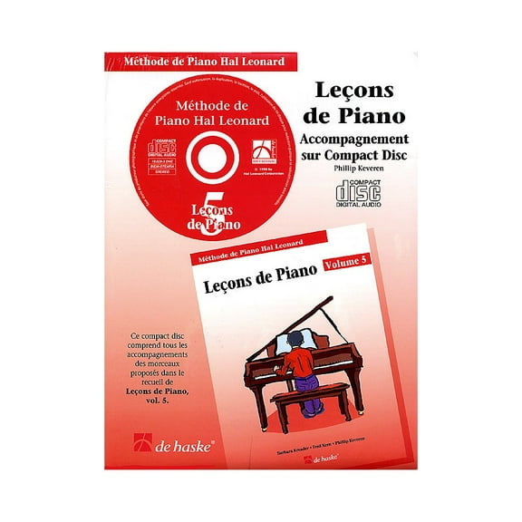 Hal Leonard Piano Lessons Book 5 - CD - French Edition Education Piano Lib French Ed Series CD