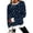 Blue-B260922, variant on Polka Dot Oversized Sweatshirts for Women Scalloped Trim Trendy Crewneck Sweatshirts Women Color Block Long Sleeve Layering Soft Warm Fall Women's Pullover Sweaters