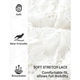 thumbnail image 6 of Halter Neck Lace Bra, Deep Plunge Front & Backless Design, Sexy Support for Back Outfits, Evening Wear & Romantic Occasions White 2X-Large, 6 of 6