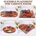 thumbnail image 5 of Qiyester Multifunctional Delicious Food Platter, Acacia Wood Platter with Grooves, Irregular Shape, Suitable for Cookies, Desserts, and Snacks, 5 of 9