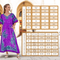 thumbnail image 4 of Miss Lavish London Plus size Kaftan Dresses for Women Beach Cover up Caftans Moo Moos Women Swimwear Cover up Purple XL, 4 of 6