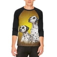 thumbnail image 1 of Dalmatians Live Forever Mens Raglan T Shirt White-Black MD, 1 of 2