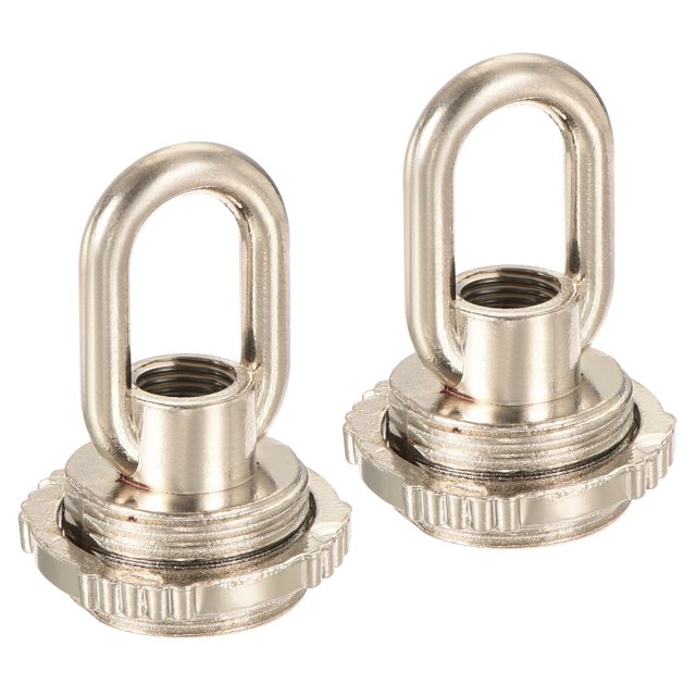 Unique Bargains 25kg Max Load 30x44mm M10 Thread Ring Shape Female Loop Eye Nut Nickle Color 2 Pack