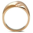 thumbnail image 3 of IP Rose Gold(Ion Plating) Brass Ring with No Stone for Women Minimalist Theme No Stone Stone Color Style GL214 Size 7, 3 of 4