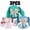 3 Pcs, variant on Cartoon 20cm Hatsune Miku Plush Doll Toy Anime sakura Miku snow Miku Character Kawaii Sitting posture Fufu Kids Christmas Gift
