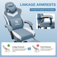 thumbnail image 2 of Hoffree Gaming Chair with Speakers Fabric Gamer Chair with footrest and massage Big and Tall Video Game Chair with Headrest and Lumbar Support for Adults, 2 of 10