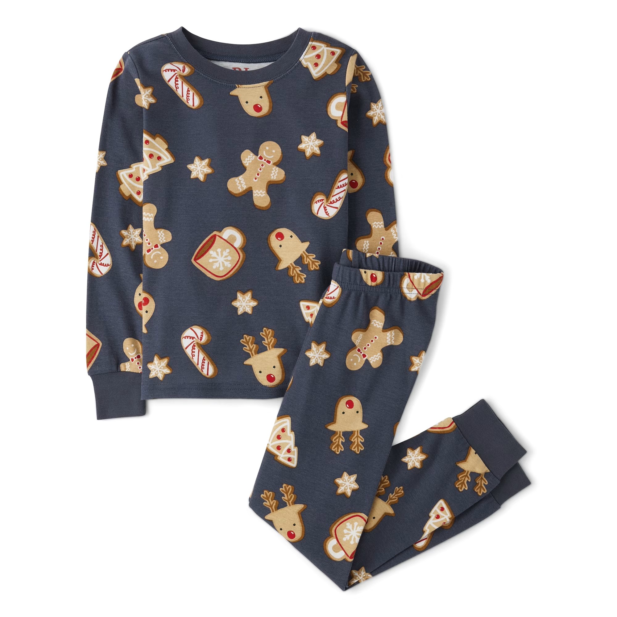 The Children's Place Kids Unisex Matching Family Gingerbread Snug Fit Cotton Pajamas, Sizes 4-16