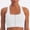 White, variant on RKSTN Racerback Sports Bras for Women Zip Front Bralettes for Women Yoga Running Fitness Casual Wear Bra Breathable Beauty Back (Blue ,L)