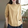 thumbnail image 6 of Felirenzacia Women's T-shirt Long Sleeved Shirt Plus Size Long Sleeved crewneck top, 6 of 6
