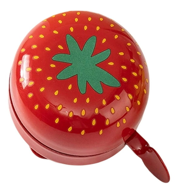 Campana de bicicleta para niños Ligero ruidoso crujiente sonido claro fruto de fruta Campana de advertencia para niños Accesorios para bicicletas para Fresa