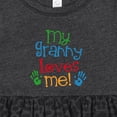 thumbnail image 4 of Inktastic My Granny Love Me Girls Baby Dress, 4 of 5
